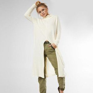 Free People Cream Long Cardigan